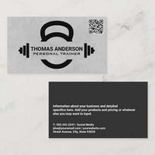 Kettle Bell Barbell Carte de visite de code QR