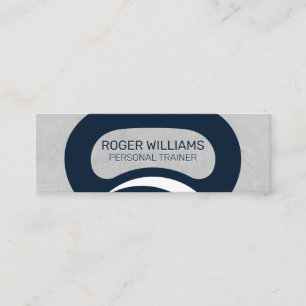 Kettle Bell Grey Texture Background Mini Business Card