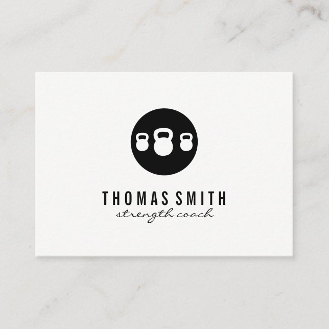 Kettle Bell Personal Trainer Business Card (Front)