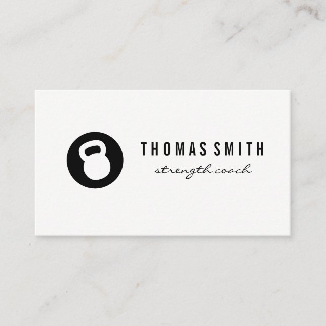 Kettle Bell Personal Trainer Business Card (Front)