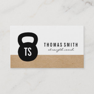 Kettle Bell Personal Trainer Geometric Business Card