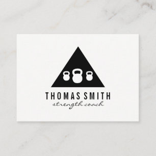 Kettle Bell Personal Trainer Triangle Business Card
