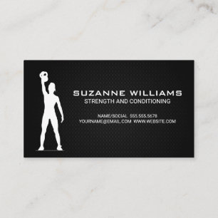 Kettle Bell Press Personal Trainer Business Card
