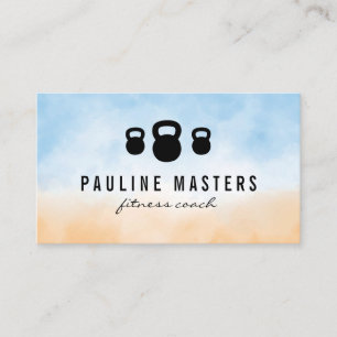 Kettle Bells Logo   Health Fitness Business Card