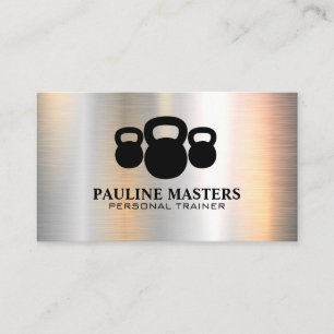 Kettle Bells Metallic Brushed Appointment Card