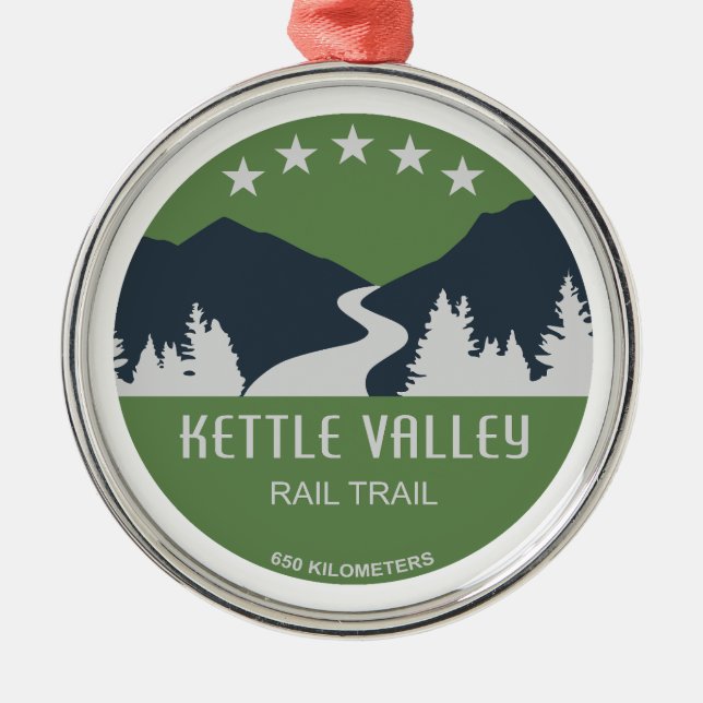 Kettle Valley Rail Trail British Columbia Metal Ornament (Front)
