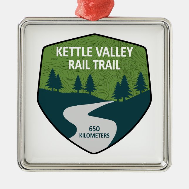 Kettle Valley Rail Trail British Columbia Metal Ornament (Front)