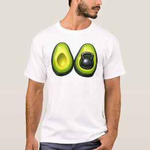 Kettlebell Avocado Fitness Gym Workout Healthy Lif T-Shirt