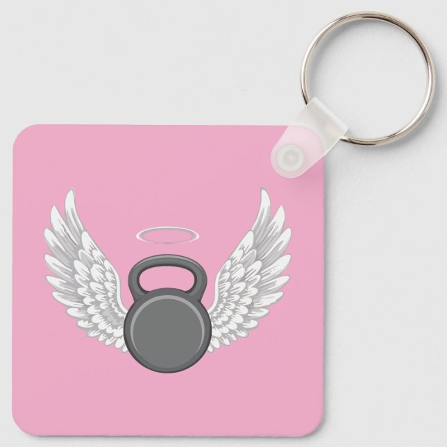 Kettlebell Heaven Keychain (Back)