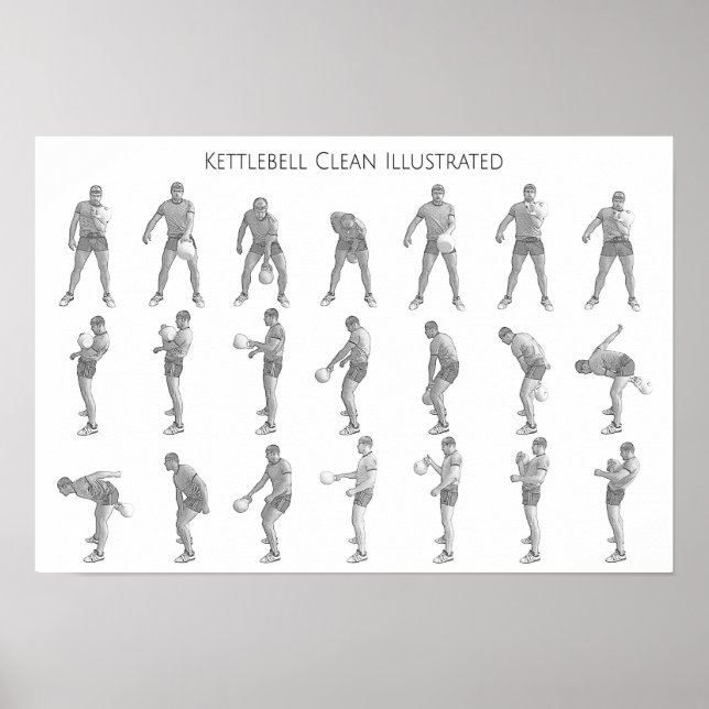Kettlebell One Arm Clean Poster (Front)
