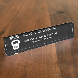 Kettlebell Personal Trainer Nameplate
