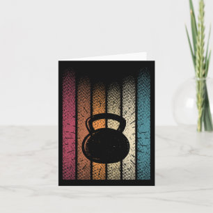 Kettlebell Retro Workout Powerlifting Bodybuilder  Card