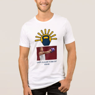 Kettlebell Sun Custom Photo Father's Day Men's Tri-Blend Shirt