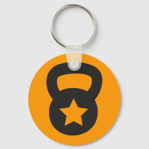 Kettlebell With An Empty Star Keychain