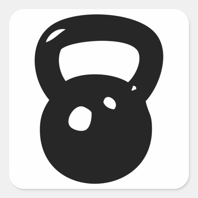Kettlebell Workout Square Sticker (Front)