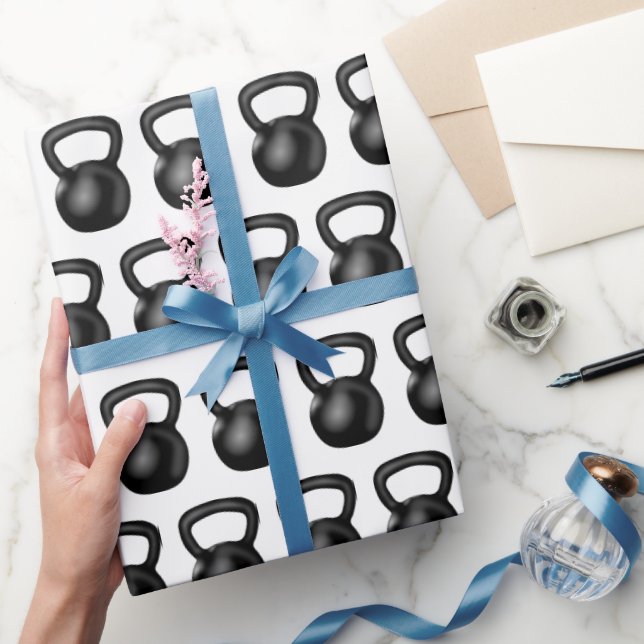 Kettlebell Wrapping Paper, Fitness Gift Wrap (Gifting)