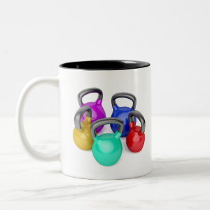 Kettlebells Two-Tone Coffee Mug