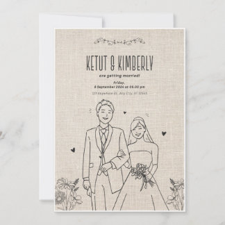 "Ketut & Kimberly – Elegant Wedding Invite Design"