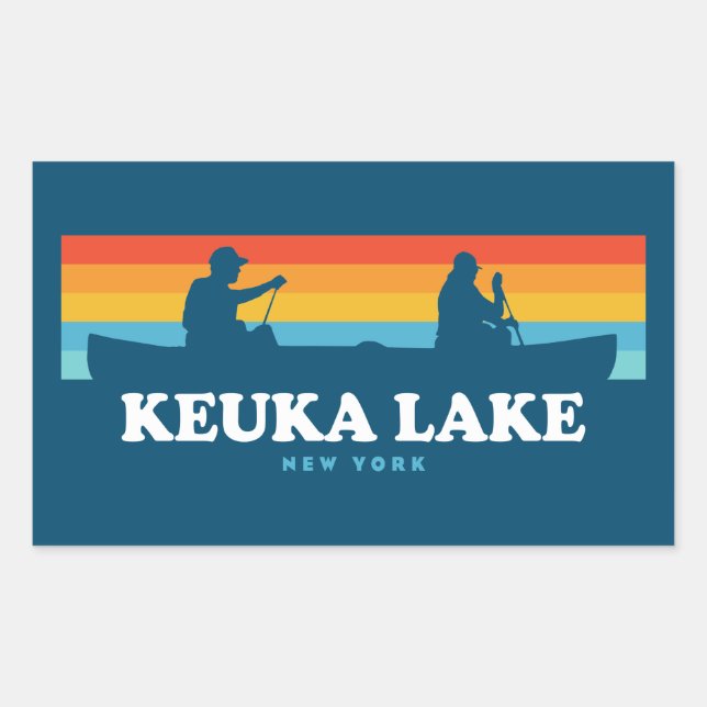 Keuka Lake New York Canoe Sticker (Front)