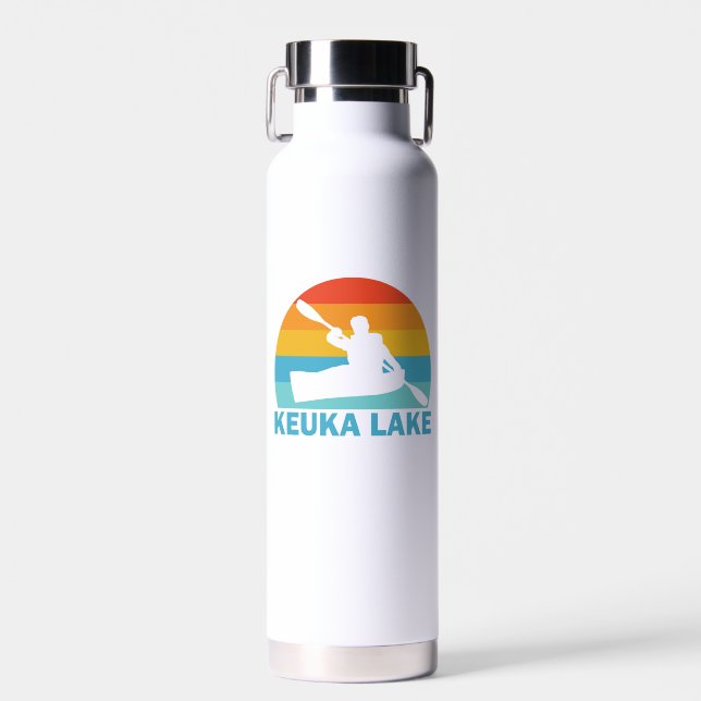 Keuka Lake New York Kayak Water Bottle (Front)