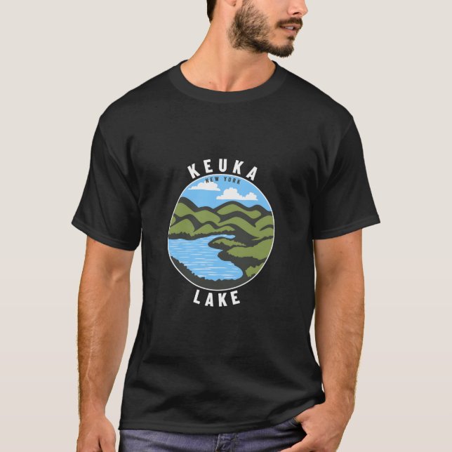 Keuka Lake New York Ny Badge Vacation T-Shirt (Front)