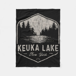 Keuka Lake New York Outdoors Vintage  Fleece Blanket