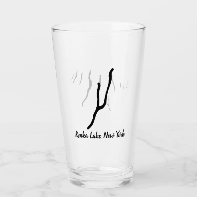 Keuka Lake, NY Beverage Glass (Front)