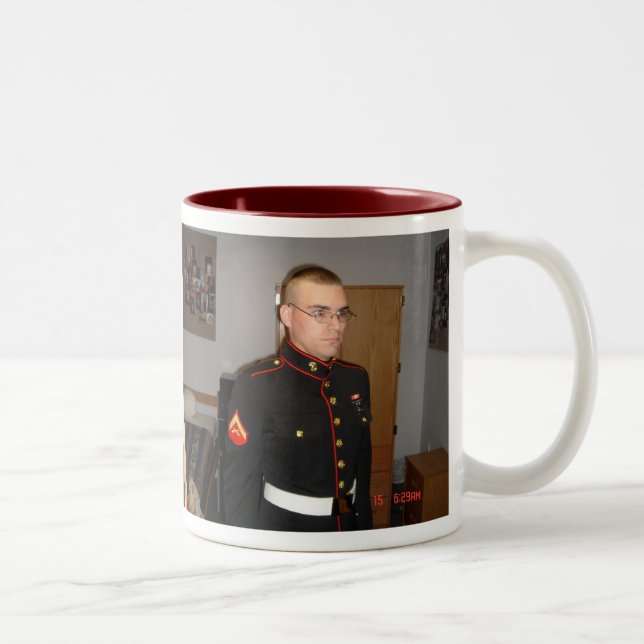 Kevin and the marine corps band MEFIII Two-Tone Coffee Mug (Right)