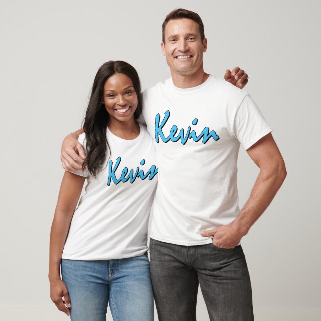 Kevin (blue on white) T-Shirt (Unisex)