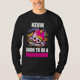 Kevin Born To Be A Bookworm Personalized T-Shirt