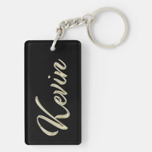 Kevin Name Whitegold Porte-clés