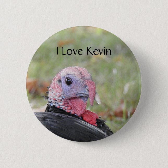 Kevin The Turkey - Old Wethersfield , CT 2 Inch Round Button (Front)
