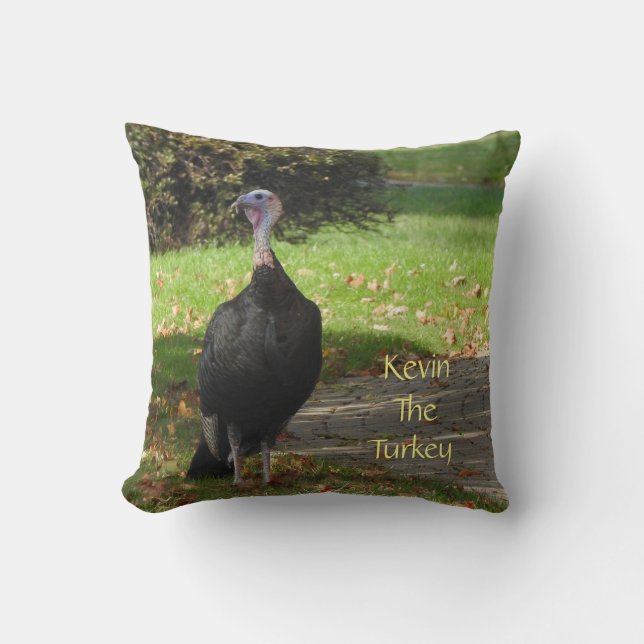 Kevin The Turkey - Old Wethersfield , CT (2 Sides) Throw Pillow (Front)