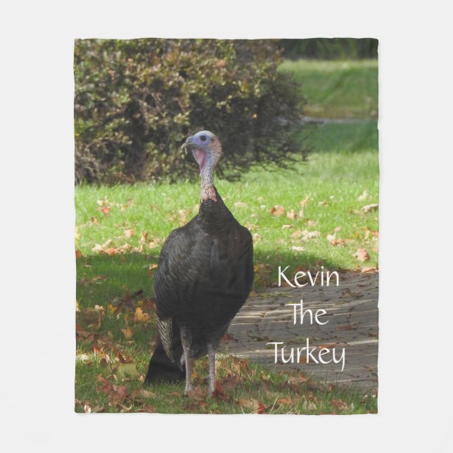 Kevin The Turkey - Old Wethersfield , CT Fleece Blanket (Front)