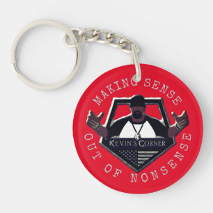 Kevin's Corner Logo with the US Flag Keychain