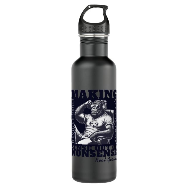 Kevin's Corner Political Commentary Real Gorilla 710 Ml Water Bottle (Front)