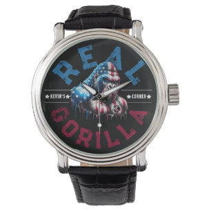 Kevin's Corner REAL GORILLA Face Paint US Flag Watch