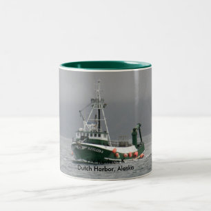 Kevleen K, Crab Boat in Dutch Harbour, Alaska Two-Tone Coffee Mug