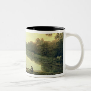 Kew Gardens: The Pagoda and Bridge, 1762 (oil on c Two-Tone Coffee Mug
