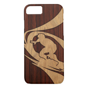 Kewalos Hawaiian Surfer Koa Faux Wood Case-Mate iPhone Case