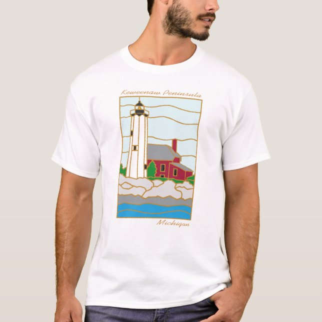 Keweenaw Peninsula Lighthouse T-Shirt (Front)