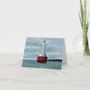 Keweenaw Waterway Upper Michigan UP lighthouse Thank You Card