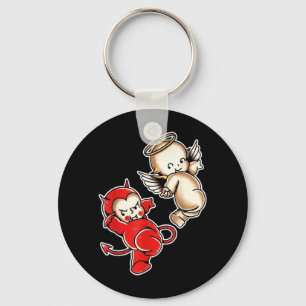 Kewpie Baby Devil Angel Cherubs Keychain
