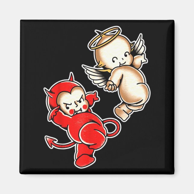 Kewpie baby devil angel cherubs  magnet (Front)