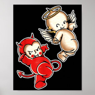 Kewpie Baby Devil Angel Cherubs Poster