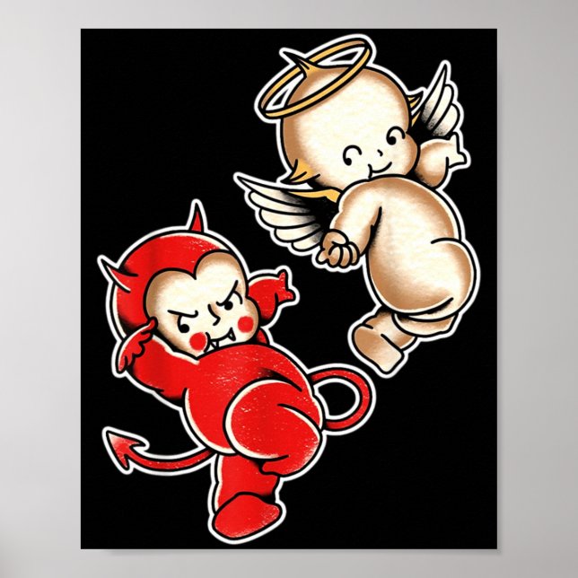 Kewpie Baby Devil Angel Cherubs Poster (Front)