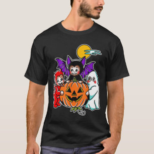 Kewpie Baby Ghost Vampire Devil Halloween Night T-Shirt