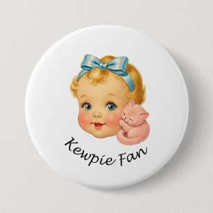 Kewpie Fan Dolly Badge 3 Inch Round Button