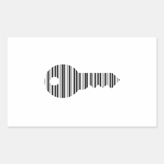 KEY BAR CODE Keys Barcode Pattern Design Sticker (Front)