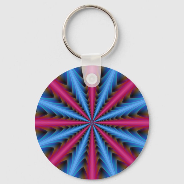 Key Chain  16 Segments in Pink and Blue (Front)